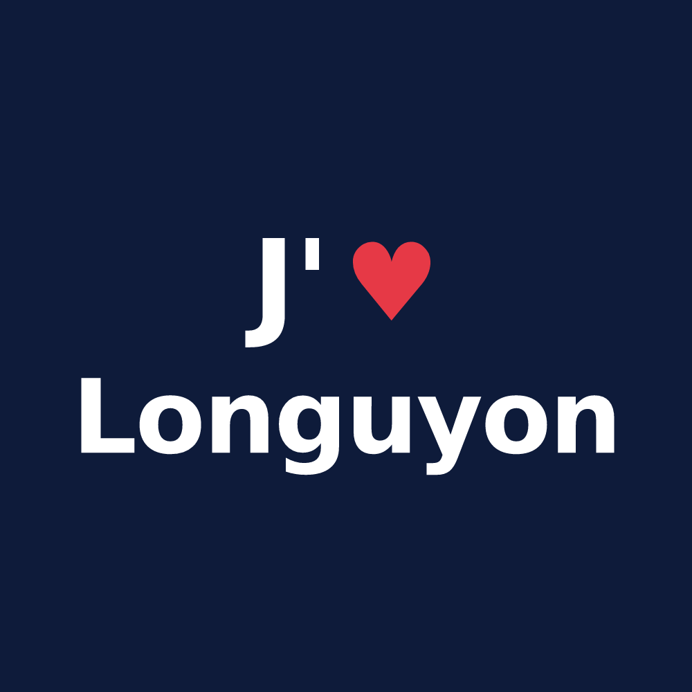 T-shirt personnalisé Longuyon — design J'aime Longuyon