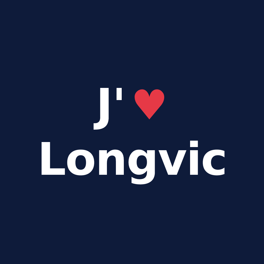T-shirt personnalisé Longvic — design J'aime Longvic