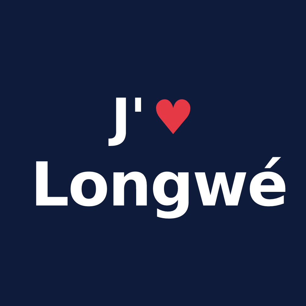 T-shirt personnalisé Longwé — design J'aime Longwé