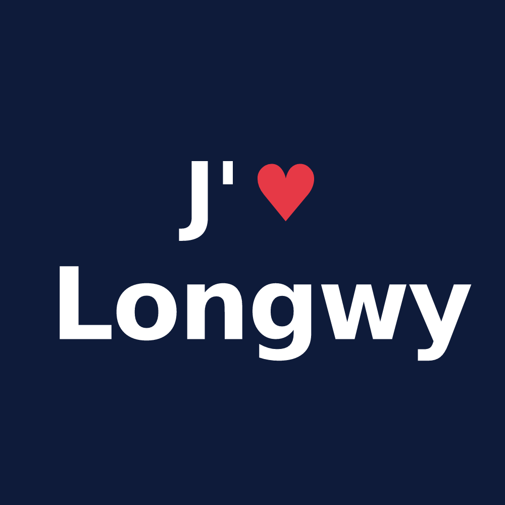 T-shirt personnalisé Longwy — design « J'aime Longwy » imprimé sur le t-shirt
