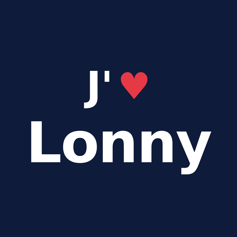 T-shirt personnalisé Lonny — design J'aime Lonny