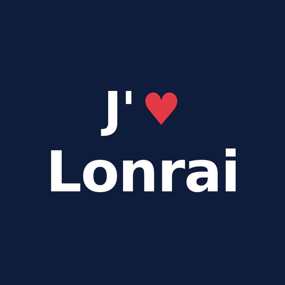 T-shirt personnalisé Lonrai — design J'aime Lonrai