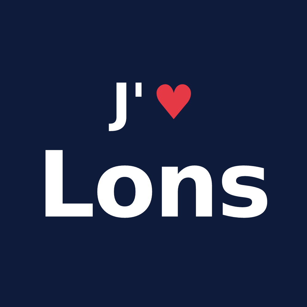 T-shirt personnalisé Lons — design « J'aime Lons » imprimé sur le t-shirt