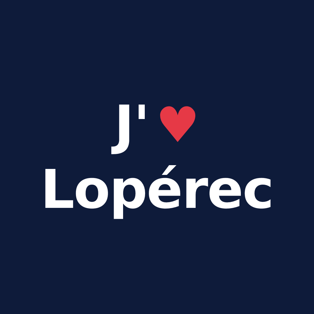 T-shirt personnalisé Lopérec — design J'aime Lopérec