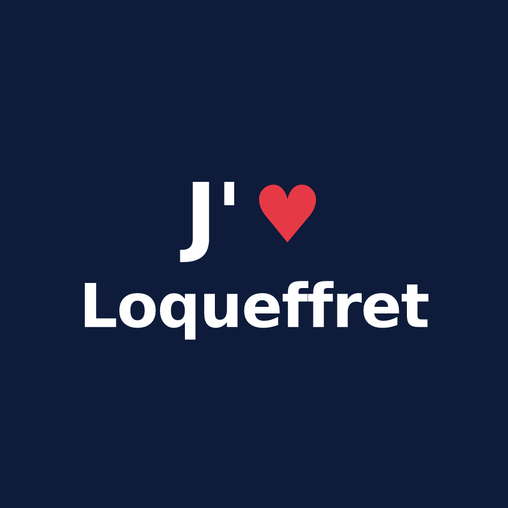 T-shirt personnalisé Loqueffret — design J'aime Loqueffret
