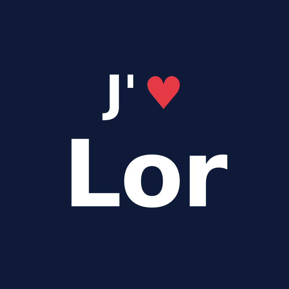 T-shirt personnalisé Lor — design J'aime Lor