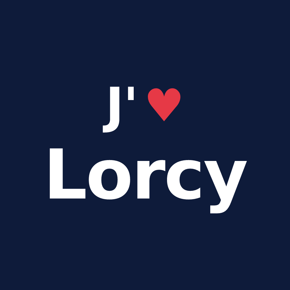 T-shirt personnalisé Lorcy — design J'aime Lorcy