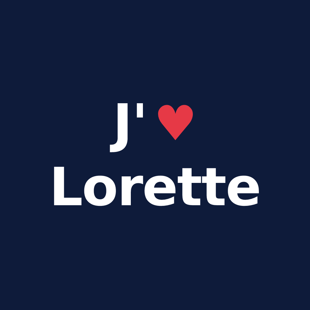 T-shirt personnalisé Lorette — design J'aime Lorette