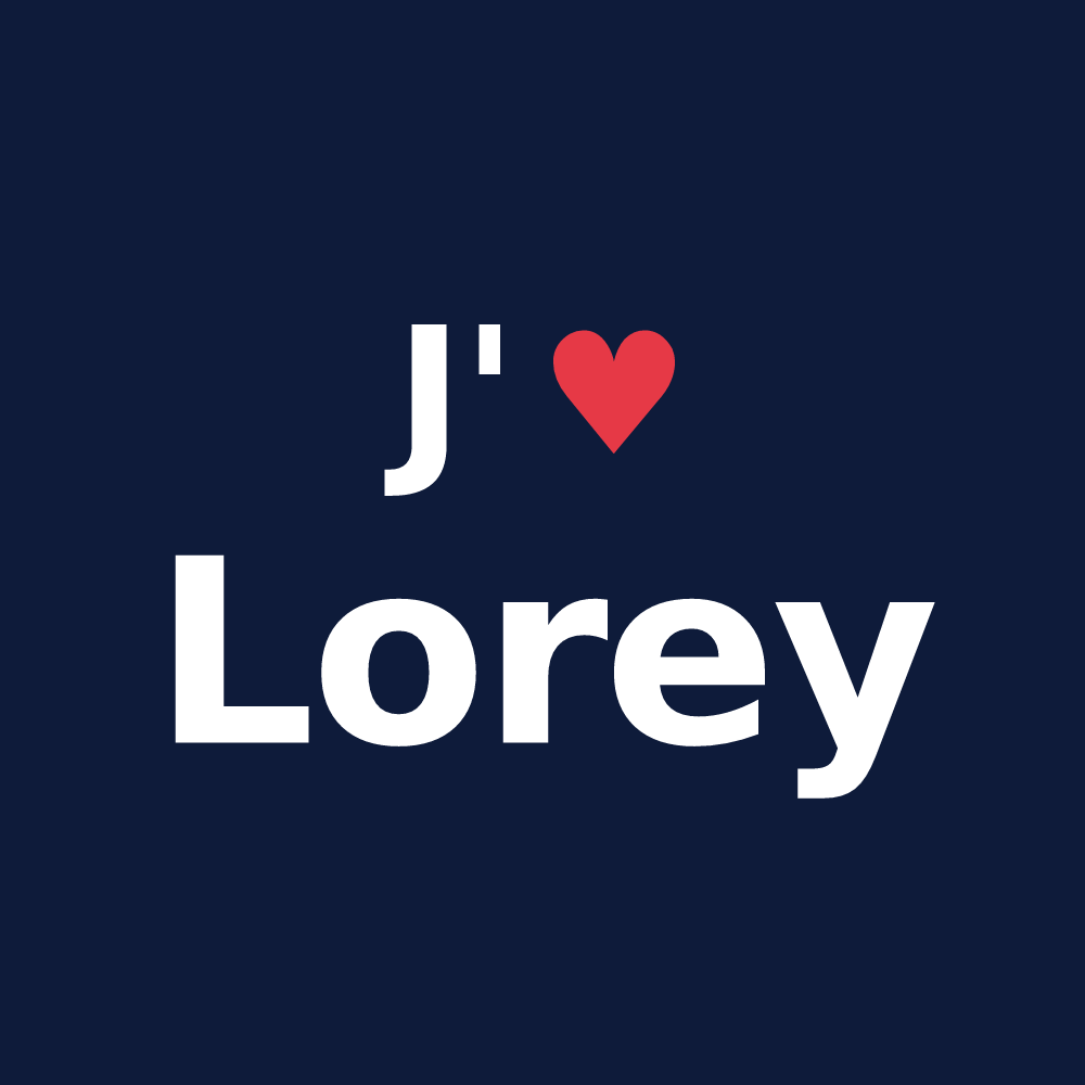T-shirt personnalisé Lorey — design J'aime Lorey
