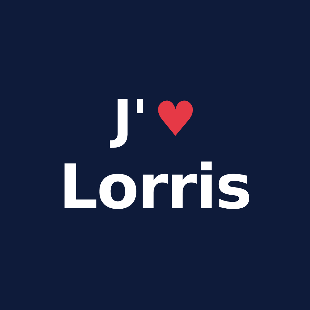 T-shirt personnalisé Lorris — design J'aime Lorris