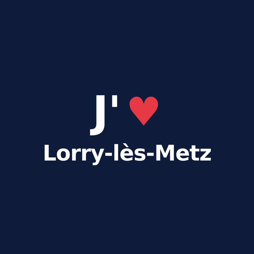 T-shirt personnalisé Lorry-lès-Metz — design J'aime Lorry-lès-Metz