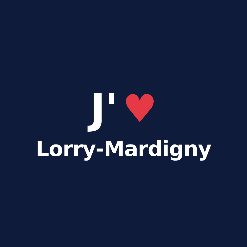 T-shirt personnalisé Lorry-Mardigny — design J'aime Lorry-Mardigny