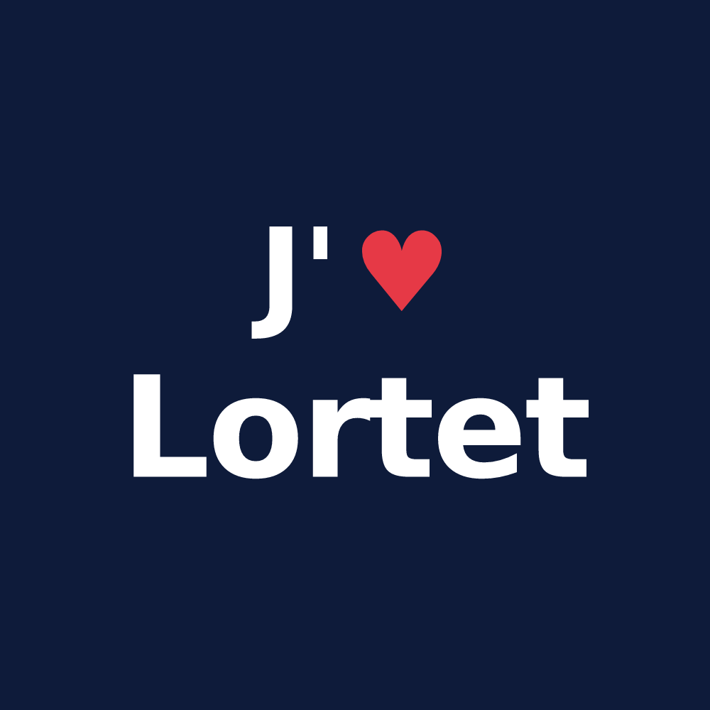 T-shirt personnalisé Lortet — design J'aime Lortet
