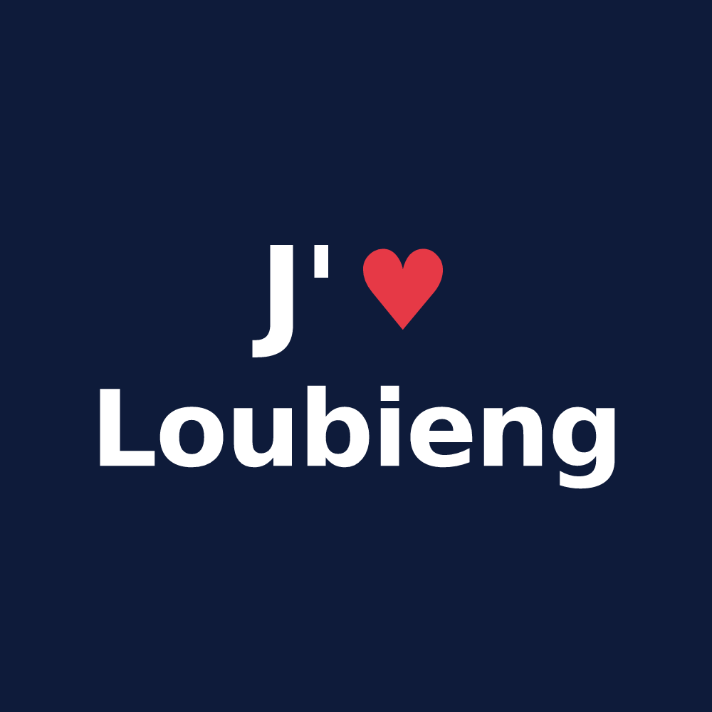 T-shirt personnalisé Loubieng — design J'aime Loubieng