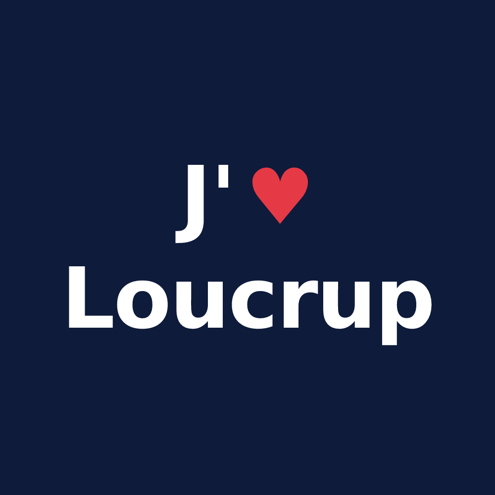 T-shirt personnalisé Loucrup — design J'aime Loucrup