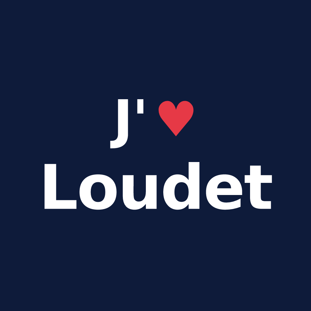 T-shirt personnalisé Loudet — design J'aime Loudet