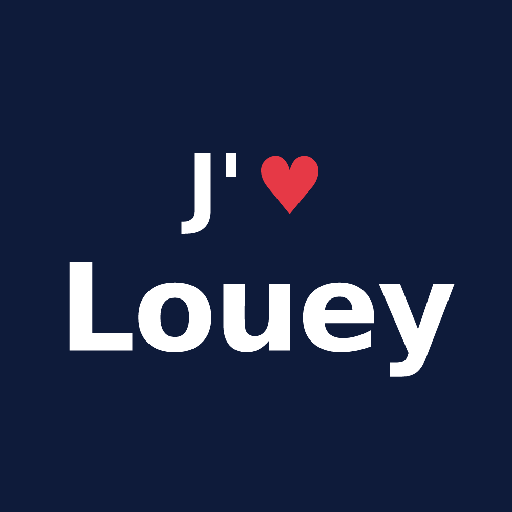 T-shirt personnalisé Louey — design J'aime Louey