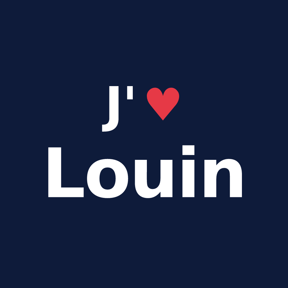 T-shirt personnalisé Louin — design J'aime Louin