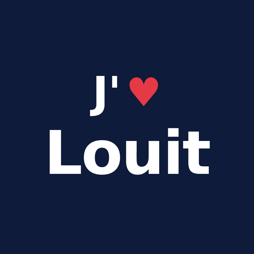 T-shirt personnalisé Louit — design J'aime Louit