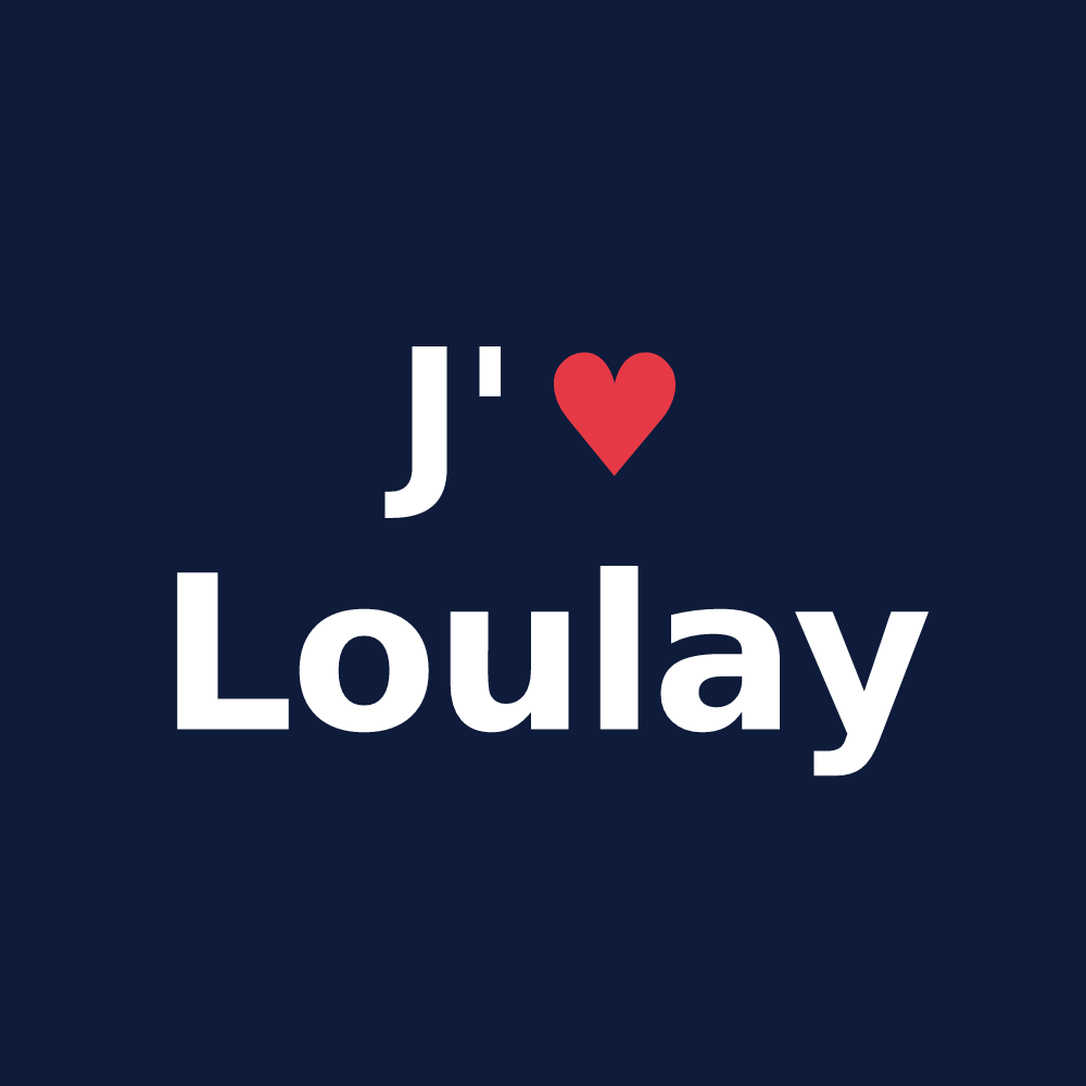 T-shirt personnalisé Loulay — design J'aime Loulay