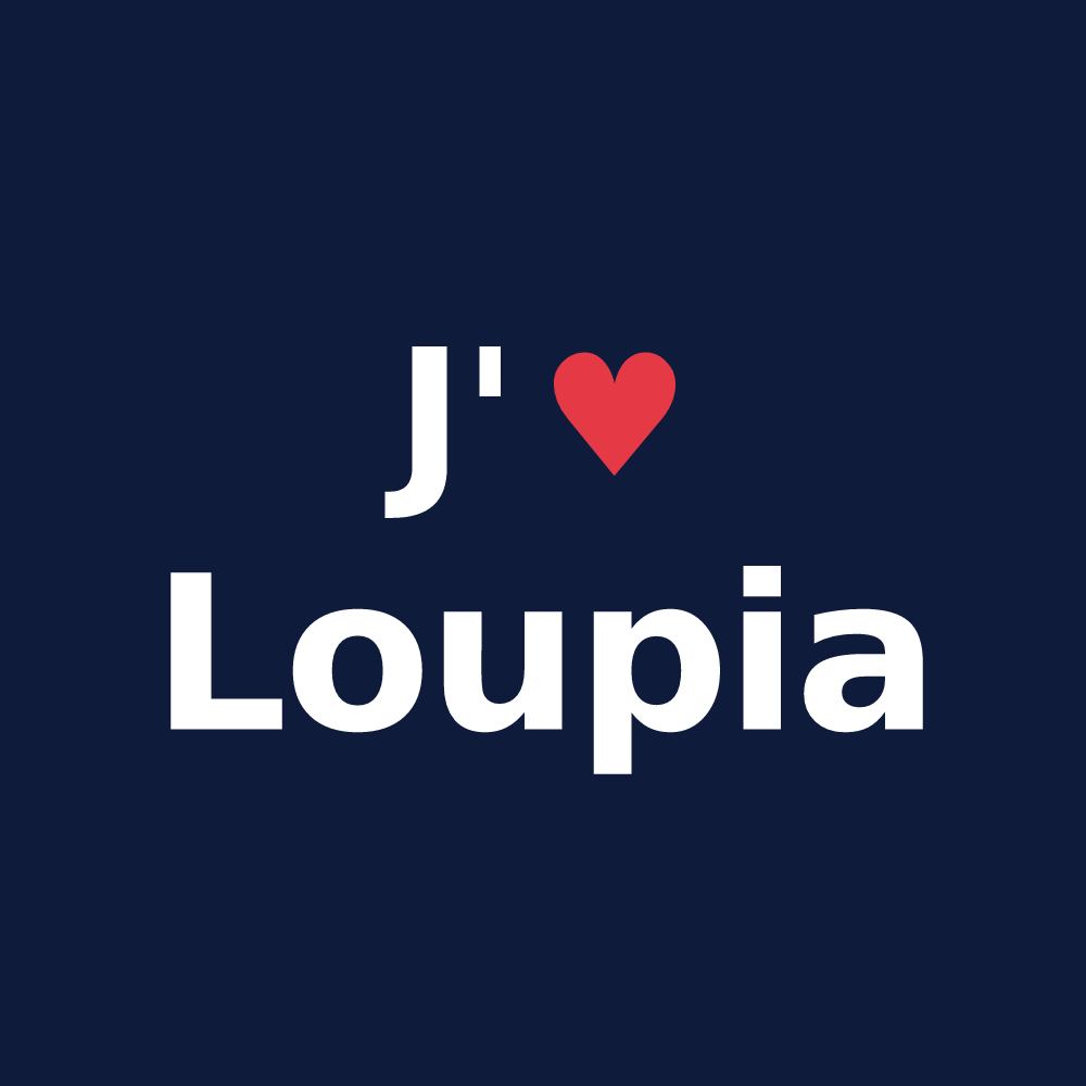 T-shirt personnalisé Loupia — design J'aime Loupia