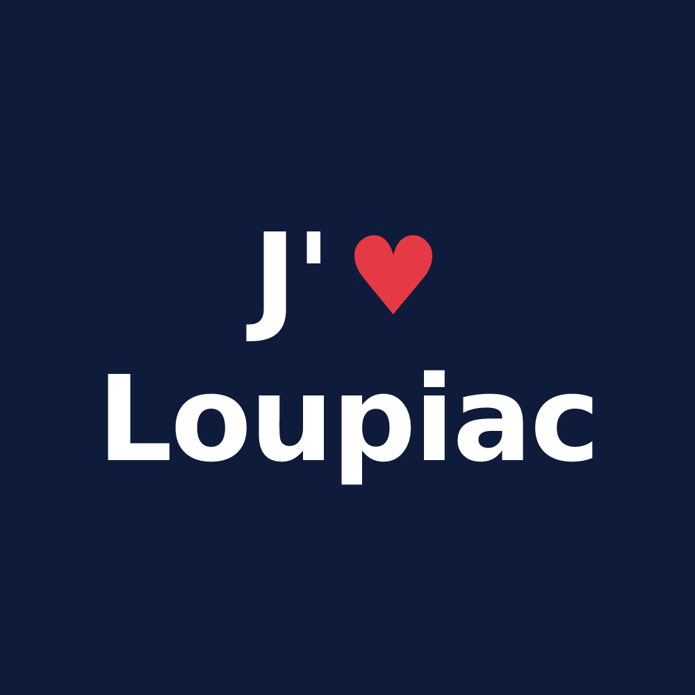 T-shirt personnalisé Loupiac — design J'aime Loupiac