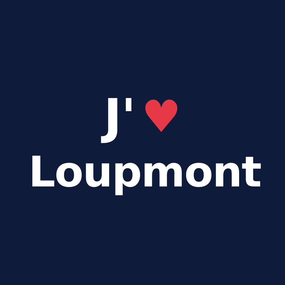 T-shirt personnalisé Loupmont — design J'aime Loupmont
