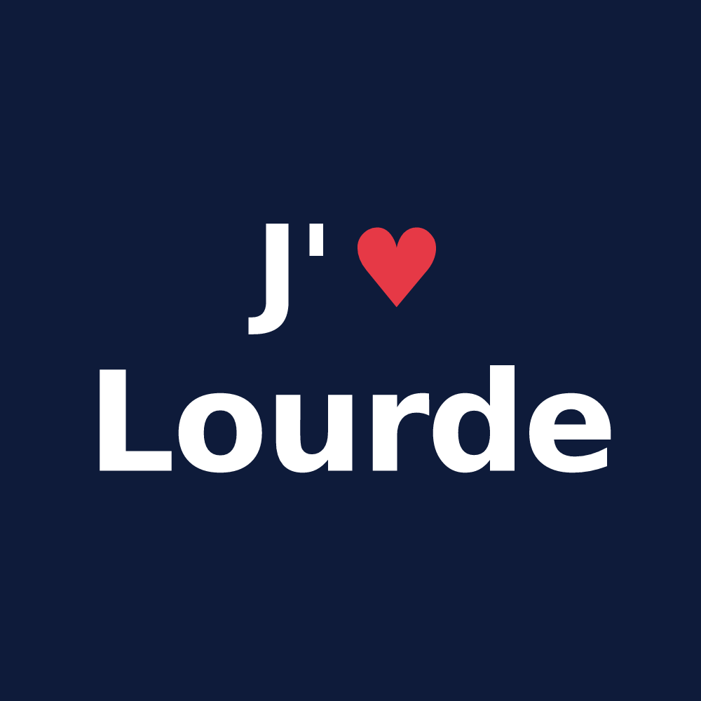 T-shirt personnalisé Lourde — design J'aime Lourde