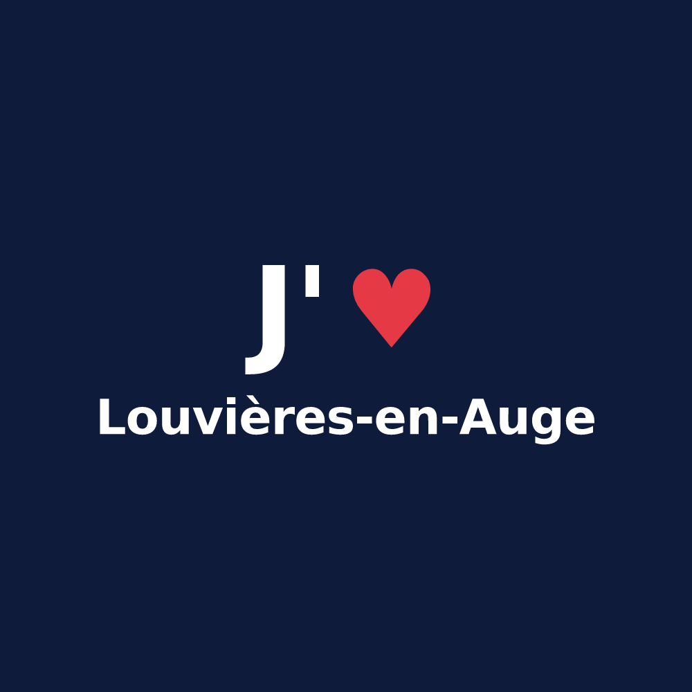 T-shirt personnalisé Louvières-en-Auge — design J'aime Louvières-en-Auge
