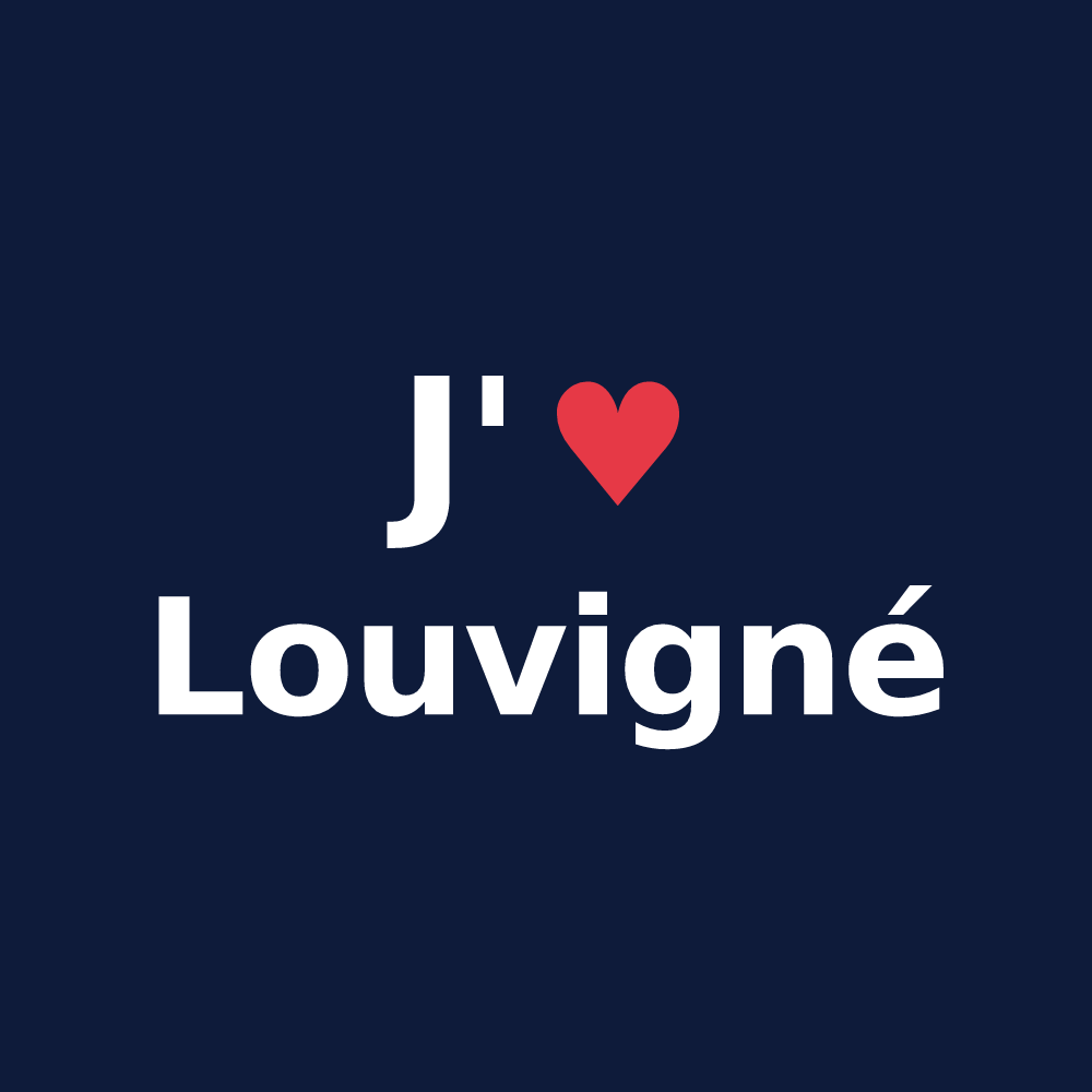 T-shirt personnalisé Louvigné — design J'aime Louvigné