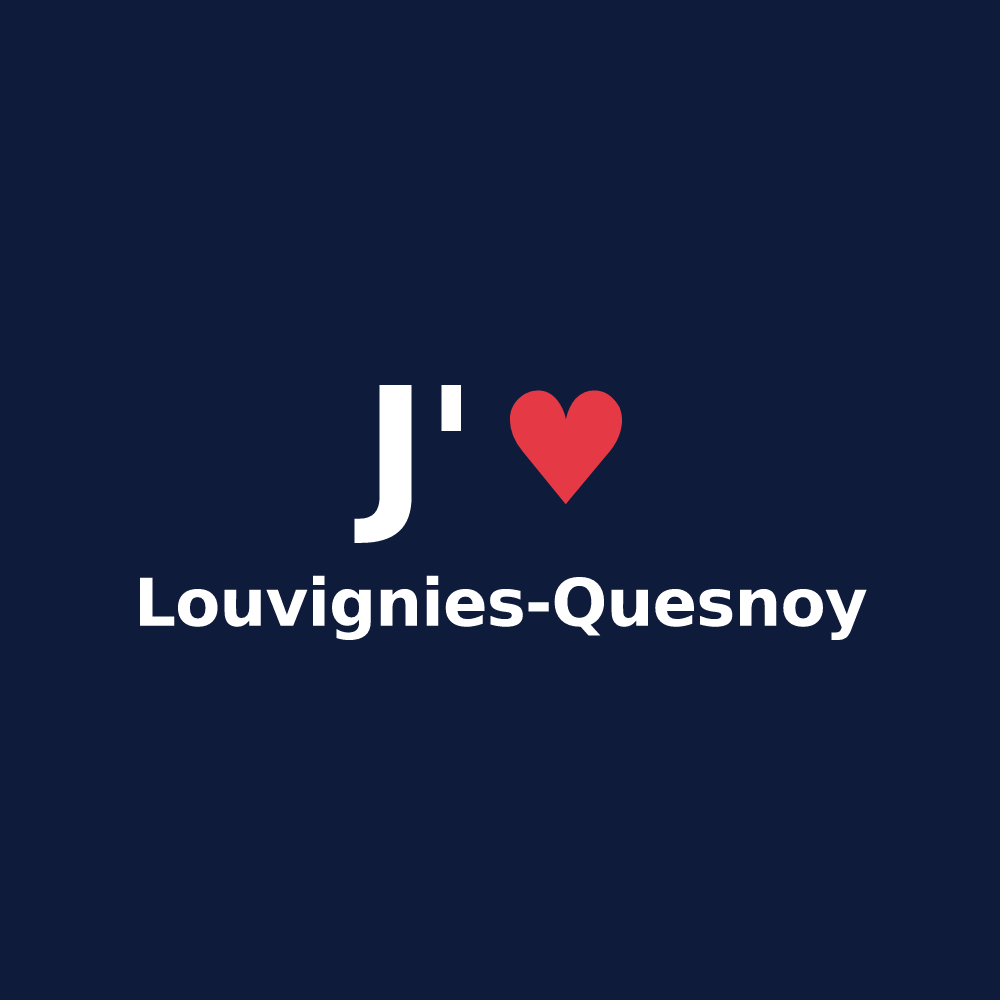 T-shirt personnalisé Louvignies-Quesnoy — design J'aime Louvignies-Quesnoy