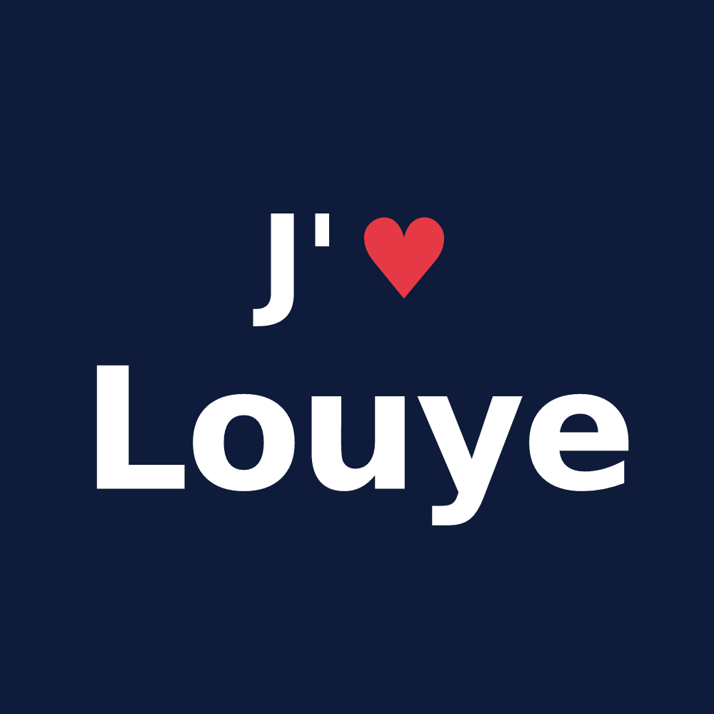 T-shirt personnalisé Louye — design J'aime Louye