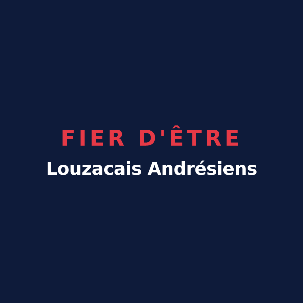 T-shirt « Fier d'être Louzacais Andrésiens » — design pour Louzac-Saint-André