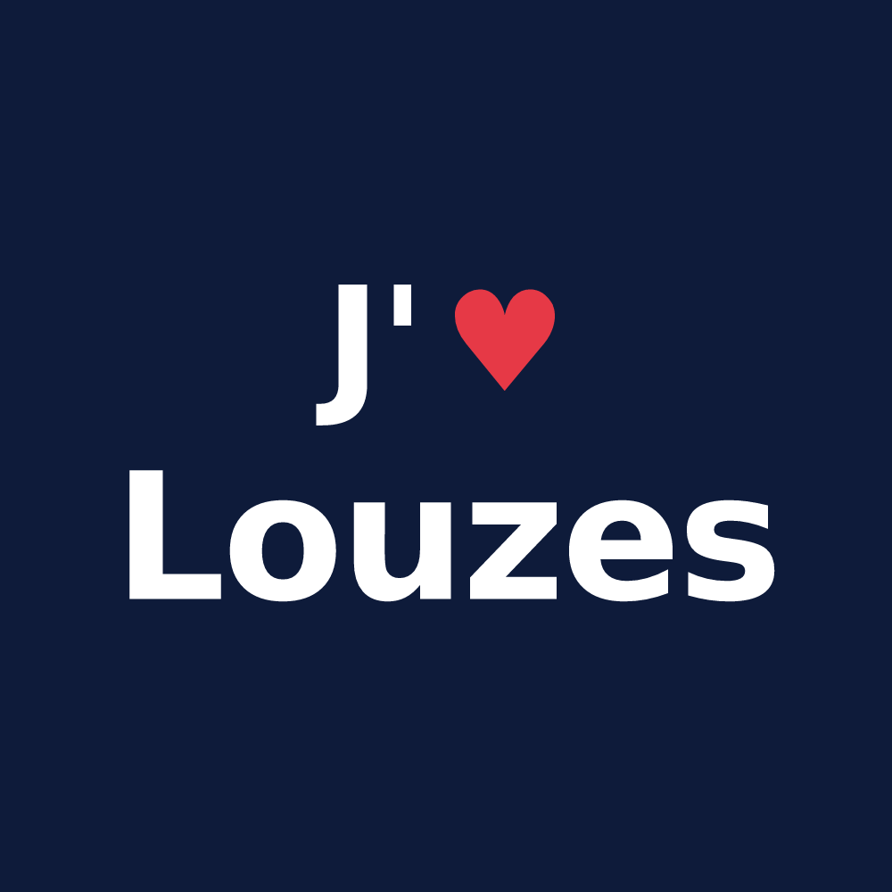 T-shirt personnalisé Louzes — design J'aime Louzes