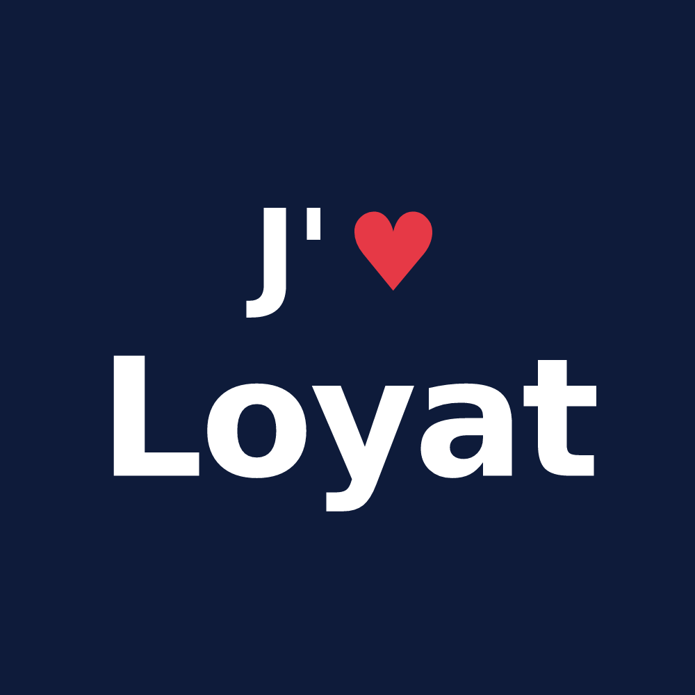 T-shirt personnalisé Loyat — design J'aime Loyat