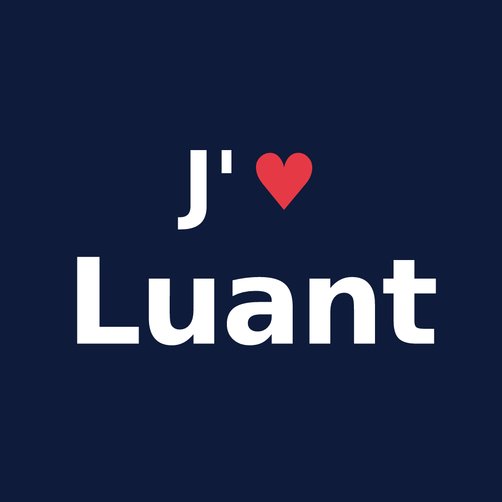 T-shirt personnalisé Luant — design « J'aime Luant » imprimé sur le t-shirt