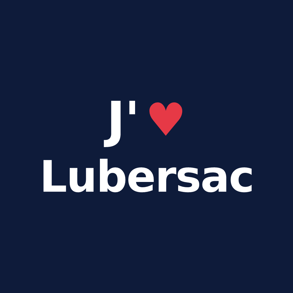 T-shirt personnalisé Lubersac — design J'aime Lubersac