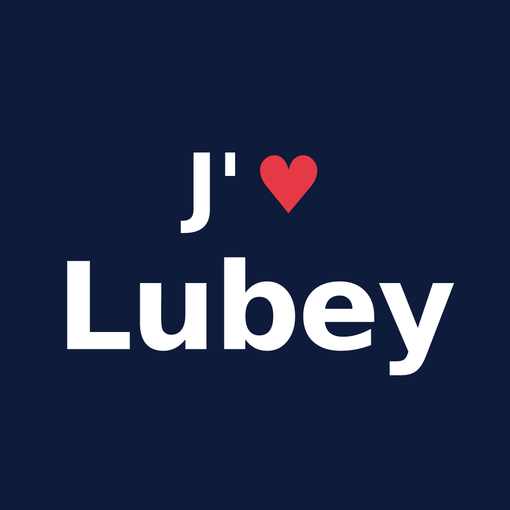 T-shirt personnalisé Lubey — design J'aime Lubey
