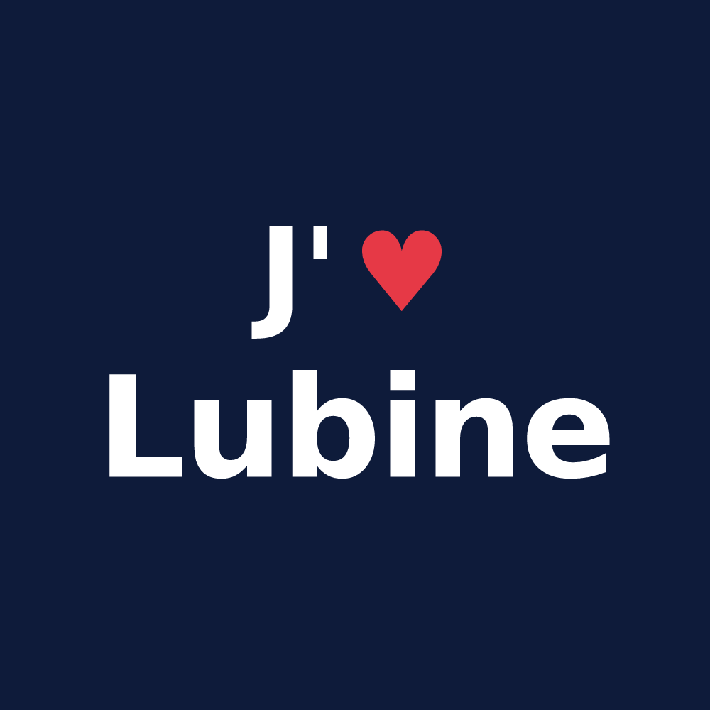 T-shirt personnalisé Lubine — design J'aime Lubine