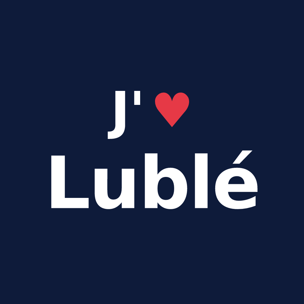 T-shirt personnalisé Lublé — design J'aime Lublé