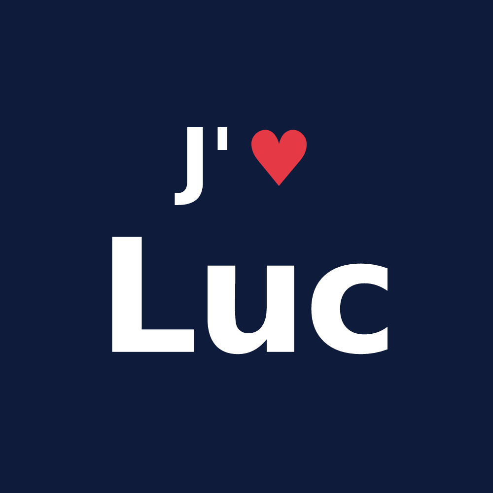 T-shirt personnalisé Luc — design J'aime Luc