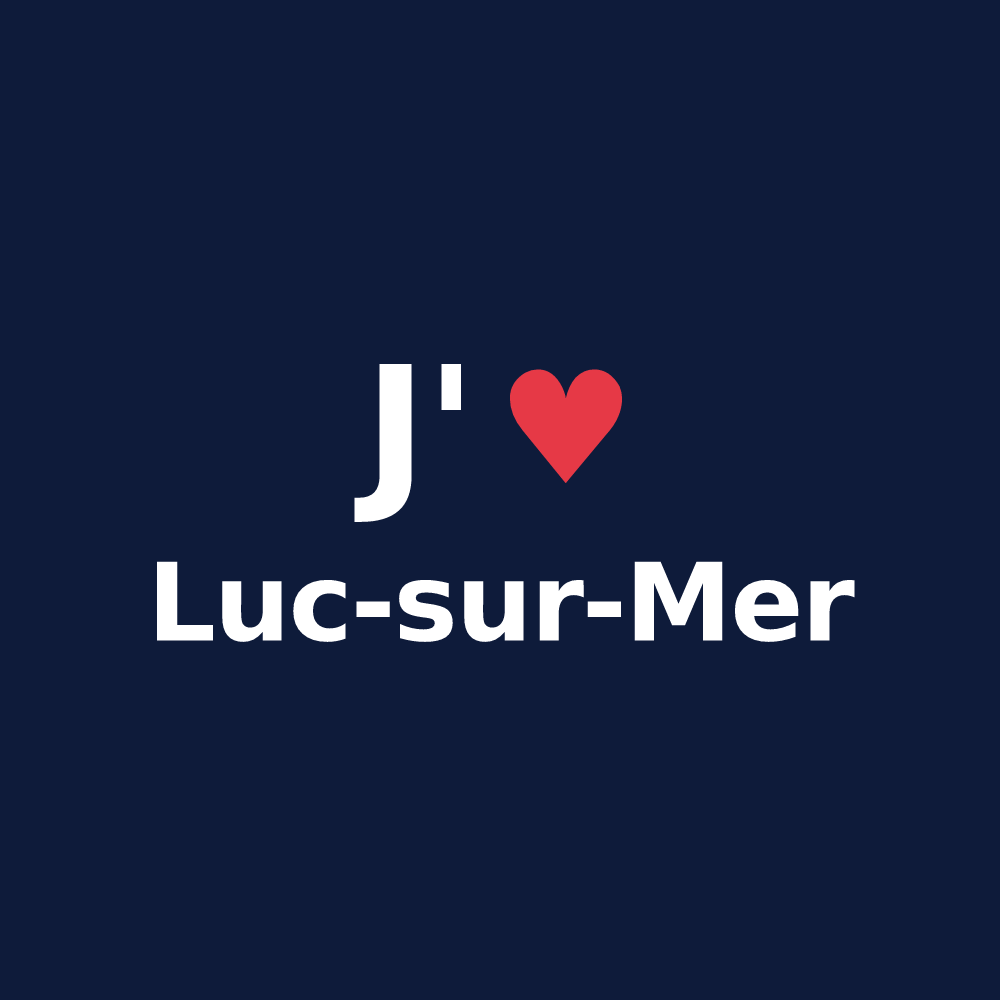 T-shirt personnalisé Luc-sur-Mer — design J'aime Luc-sur-Mer