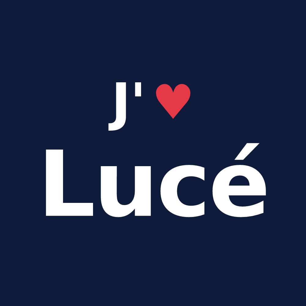 T-shirt personnalisé Lucé — design J'aime Lucé