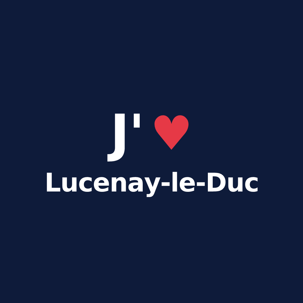 T-shirt personnalisé Lucenay-le-Duc — design J'aime Lucenay-le-Duc