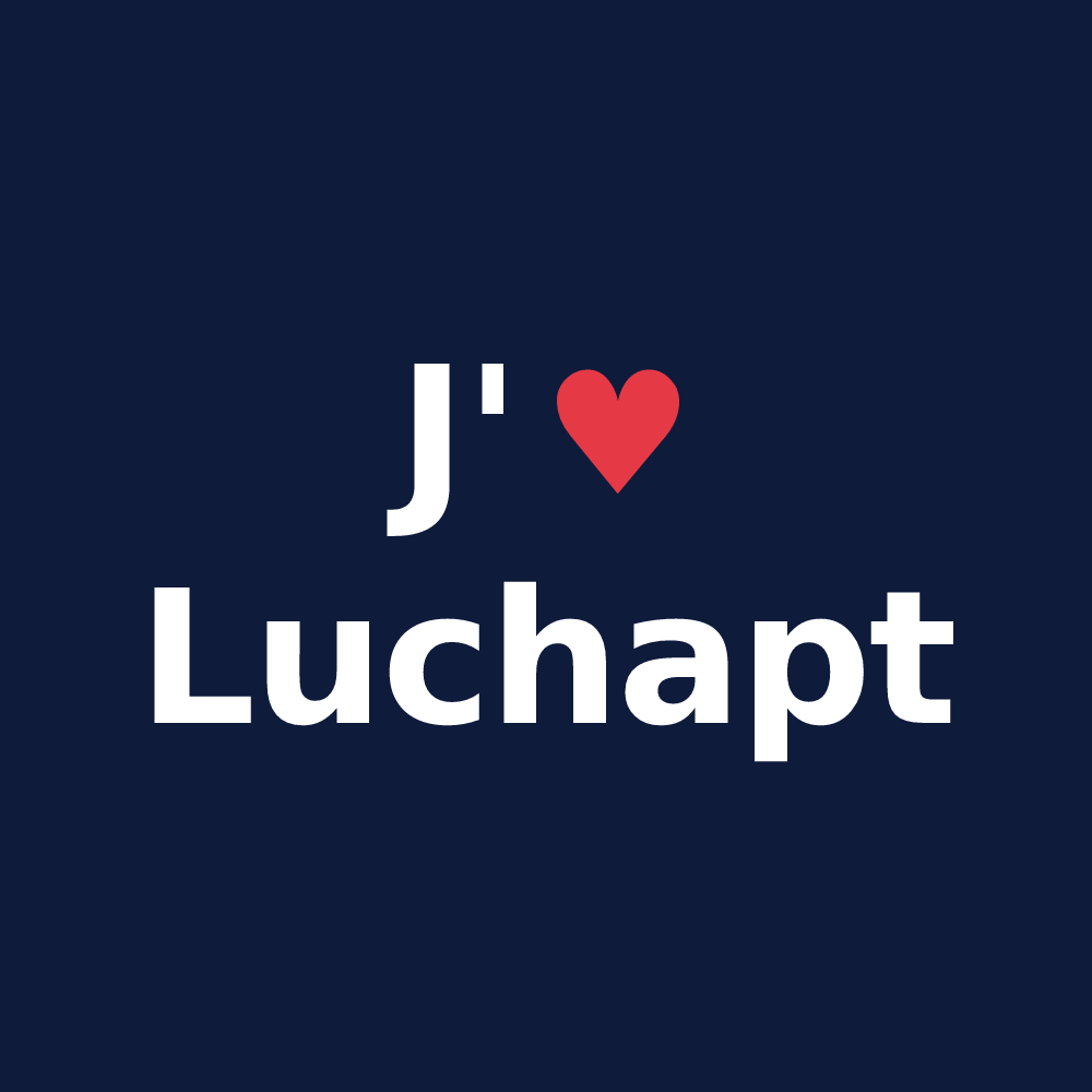 T-shirt personnalisé Luchapt — design J'aime Luchapt
