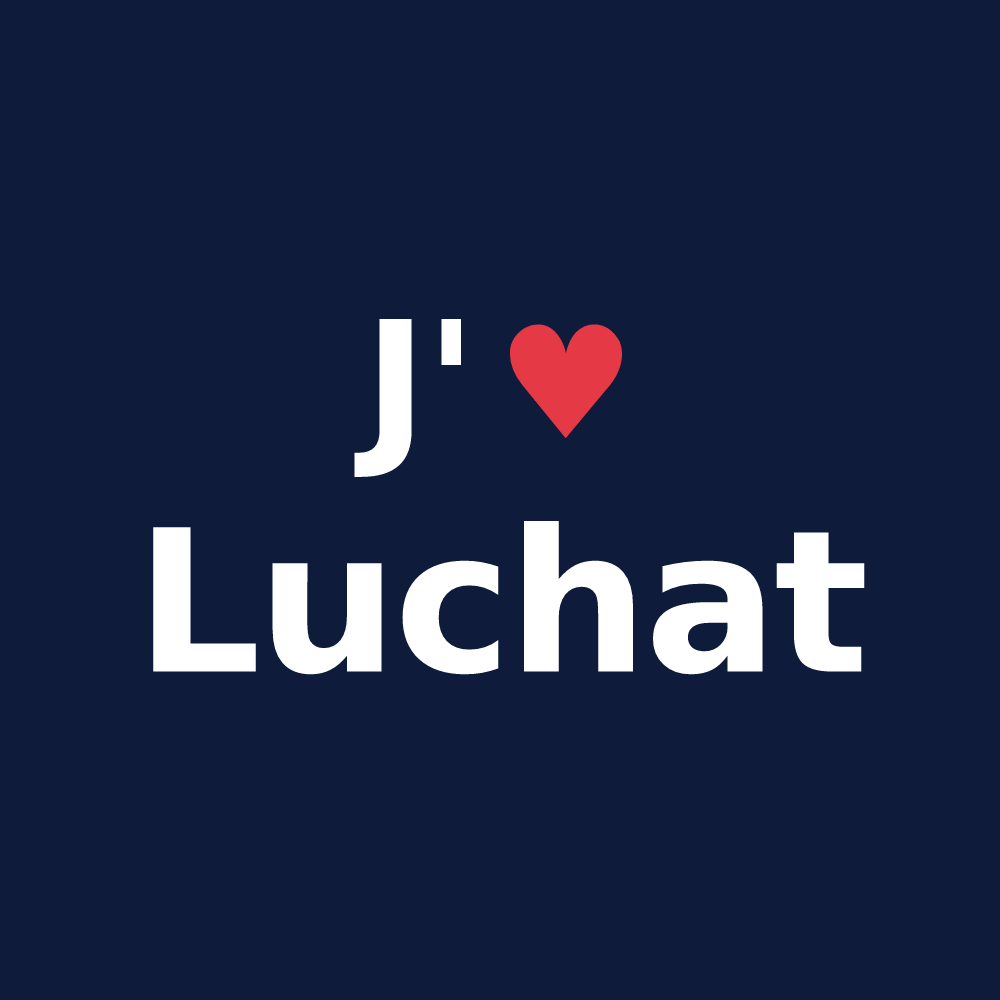 T-shirt personnalisé Luchat — design J'aime Luchat