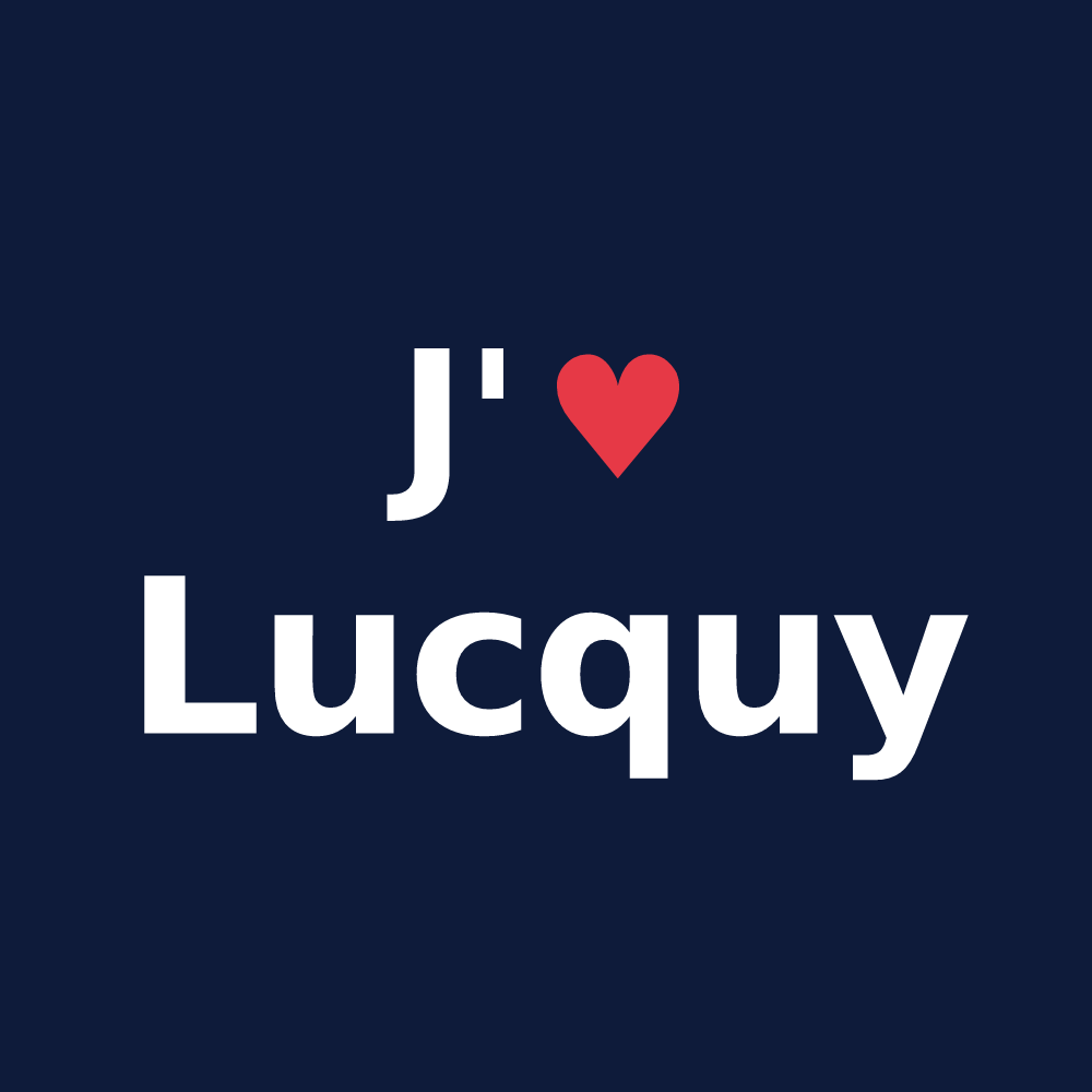 T-shirt personnalisé Lucquy — design J'aime Lucquy