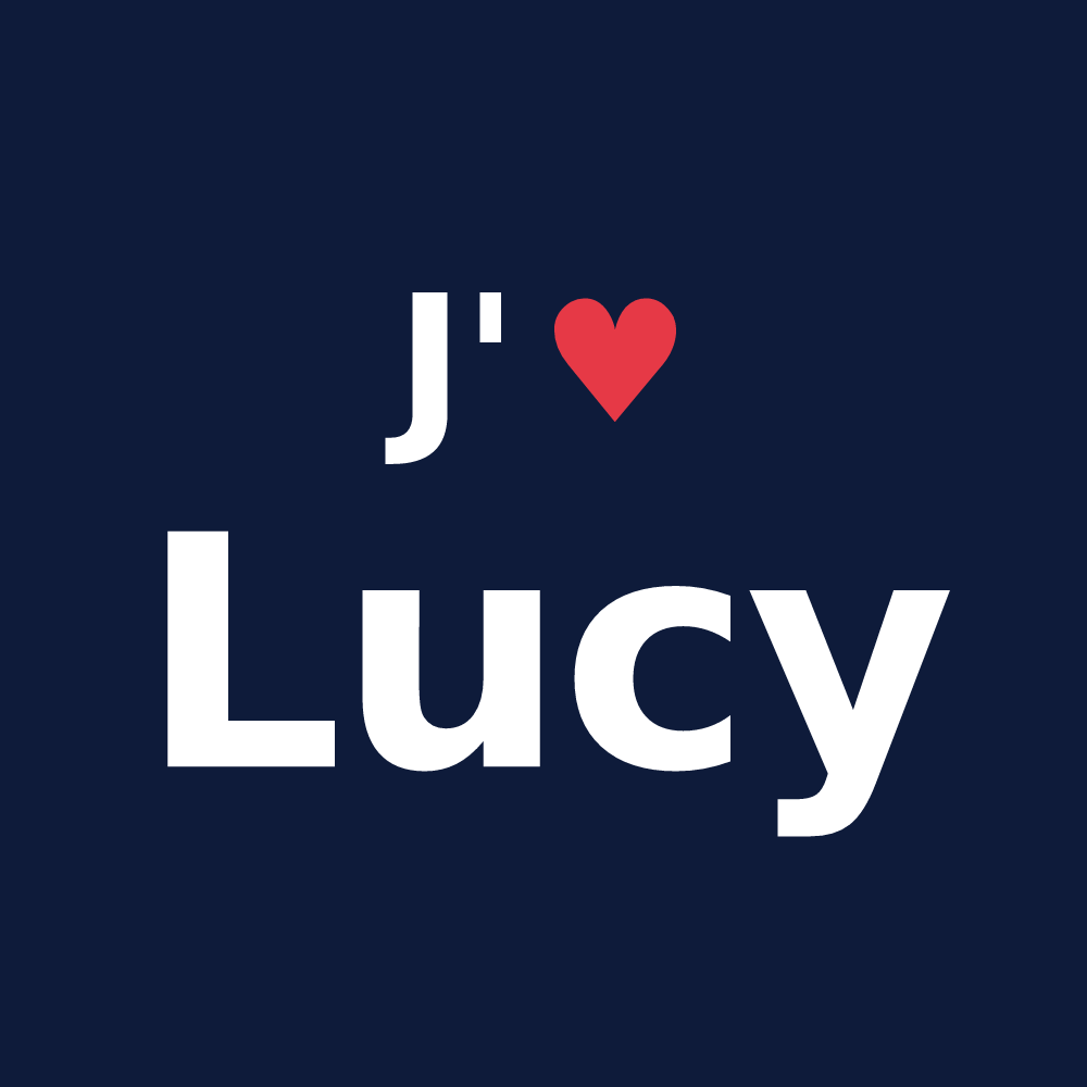 T-shirt personnalisé Lucy — design J'aime Lucy