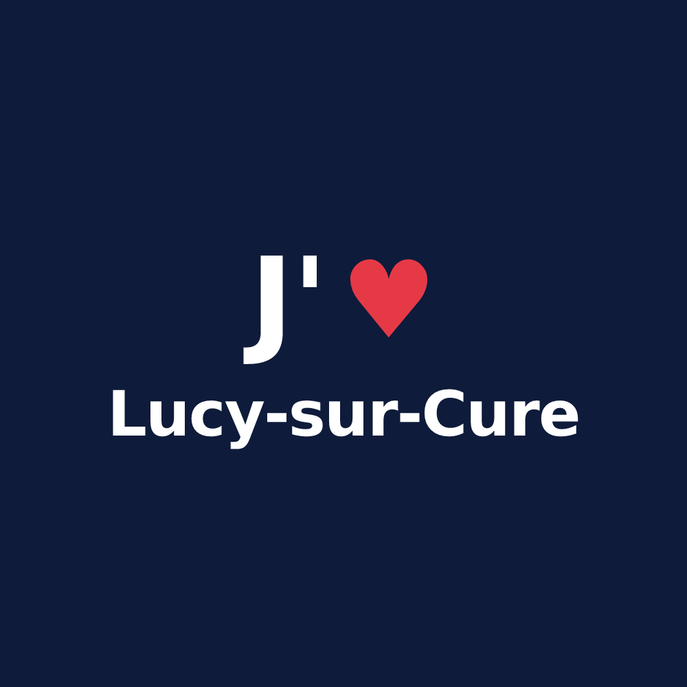 T-shirt personnalisé Lucy-sur-Cure — design J'aime Lucy-sur-Cure
