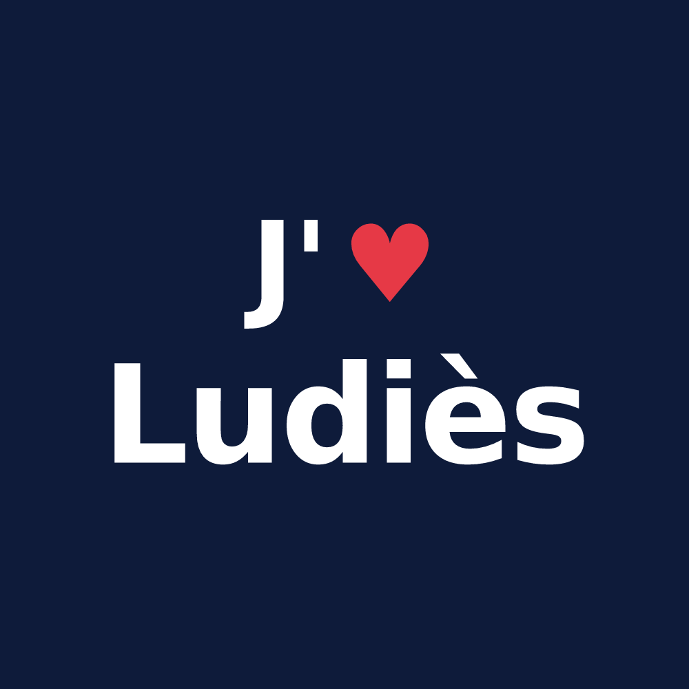 T-shirt personnalisé Ludiès — design J'aime Ludiès